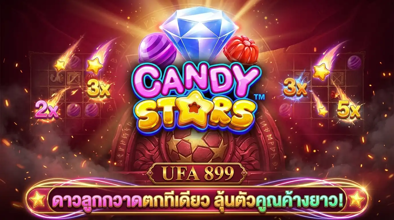 Candy Stars สล็อตลูกกวาด Pragmatic Play ดาวตกพร้อมตัวคูณค้าง